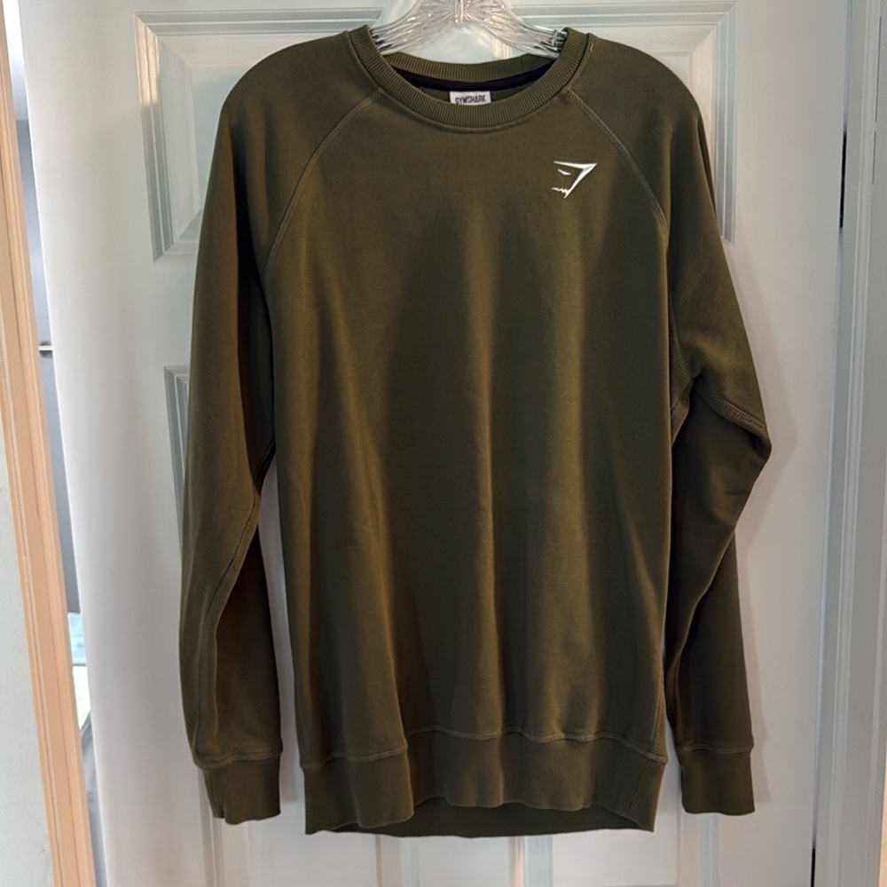 Gymshark Men’s Medium Army Green Crewneck Sweatshirt